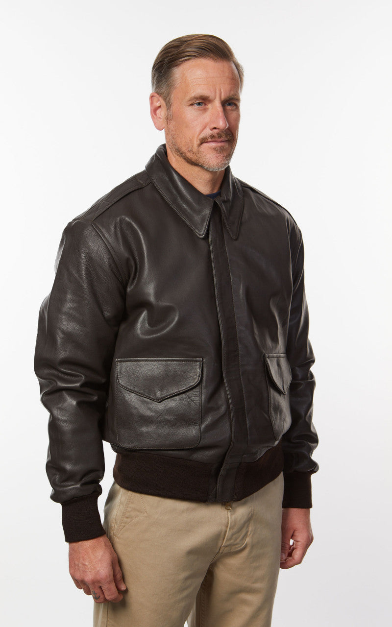 Military Surplus A-2 US Flight Jacket Leather Brown