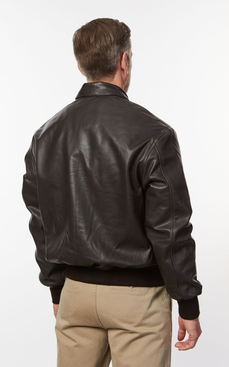 Military Surplus A-2 US Flight Jacket Leather Brown