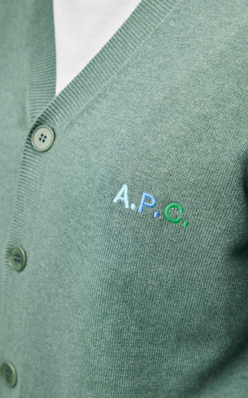 A.P.C. Joseph Cardigan Vert Chine