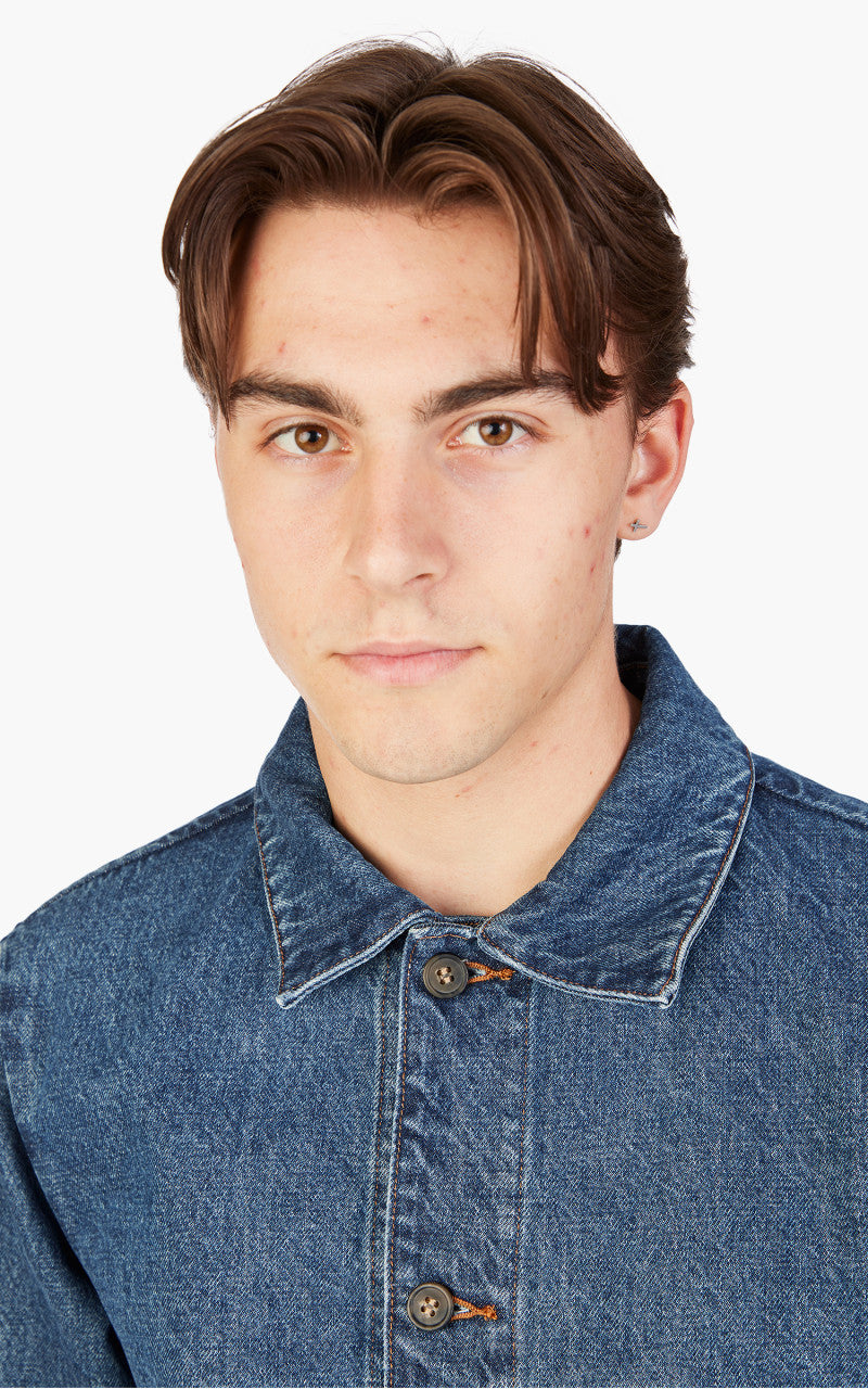 A.P.C. Veste Kerlouan Logo Denim Stonewashed Indigo