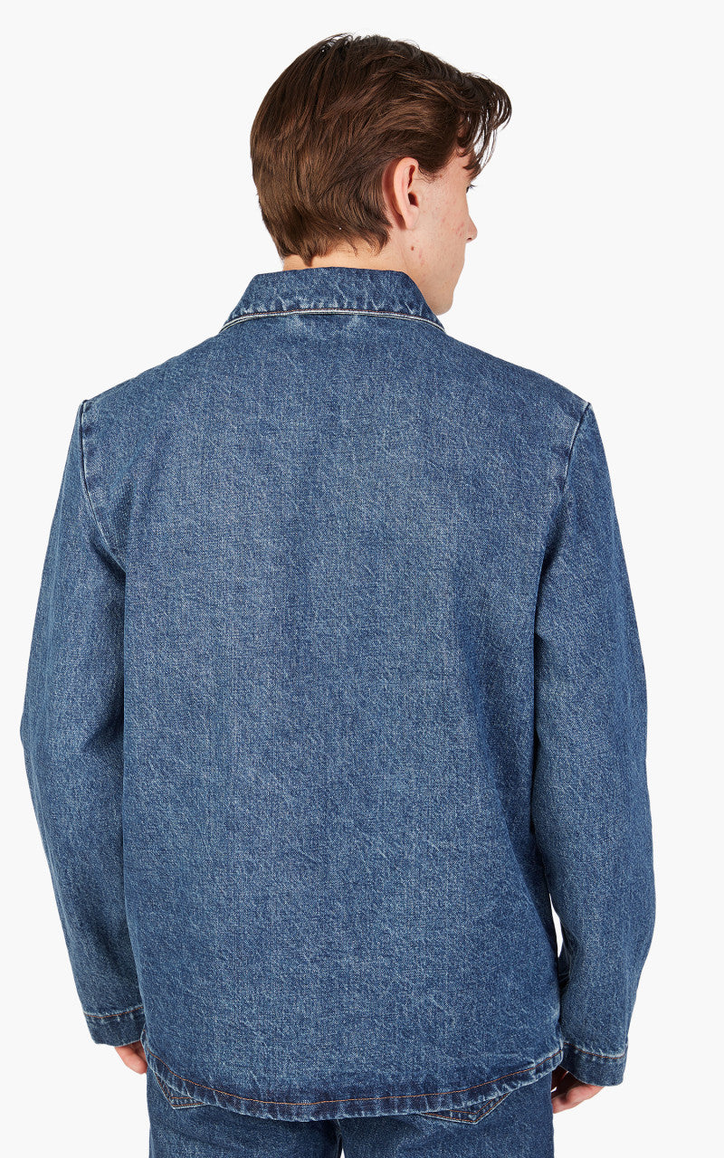 A.P.C. Veste Kerlouan Logo Denim Stonewashed Indigo