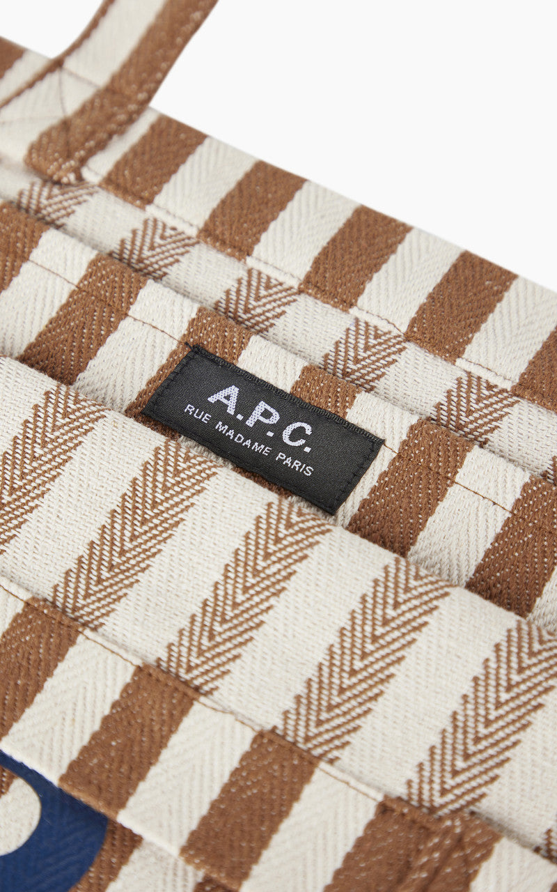 A.P.C. Diane Shopping Bag Striped Caramel