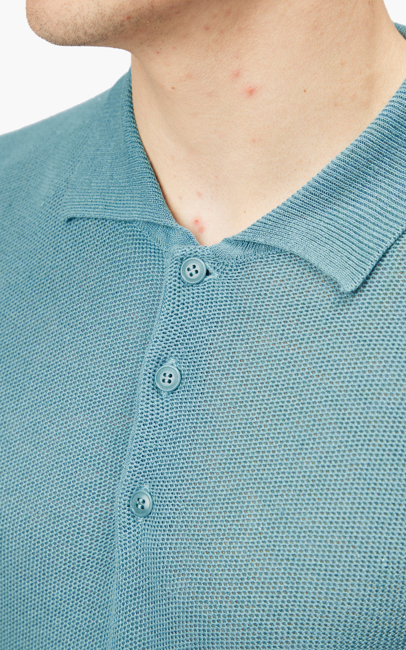 A.P.C. Fred Polo Shirt Greyish Blue