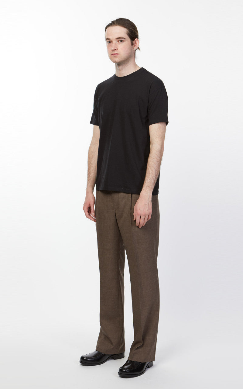 Auralee Seamless Crew Neck Tee Black