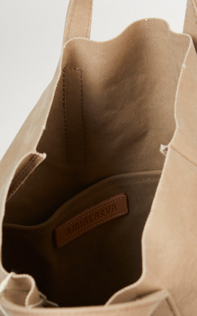 Amiacalva A150 Canvas 2Way Messenger Bag S Taupe