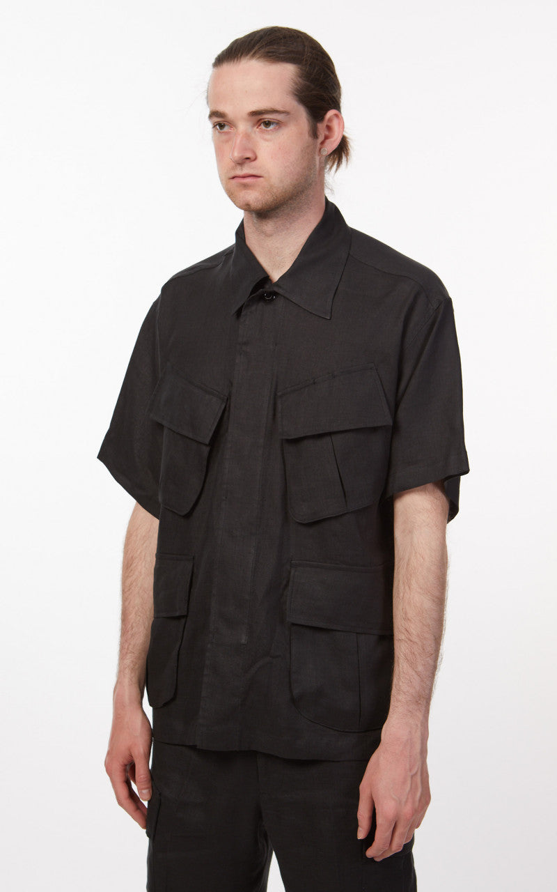 Markaware Jungle Fatigue S/S Hemp Shirt Charcoal Grey