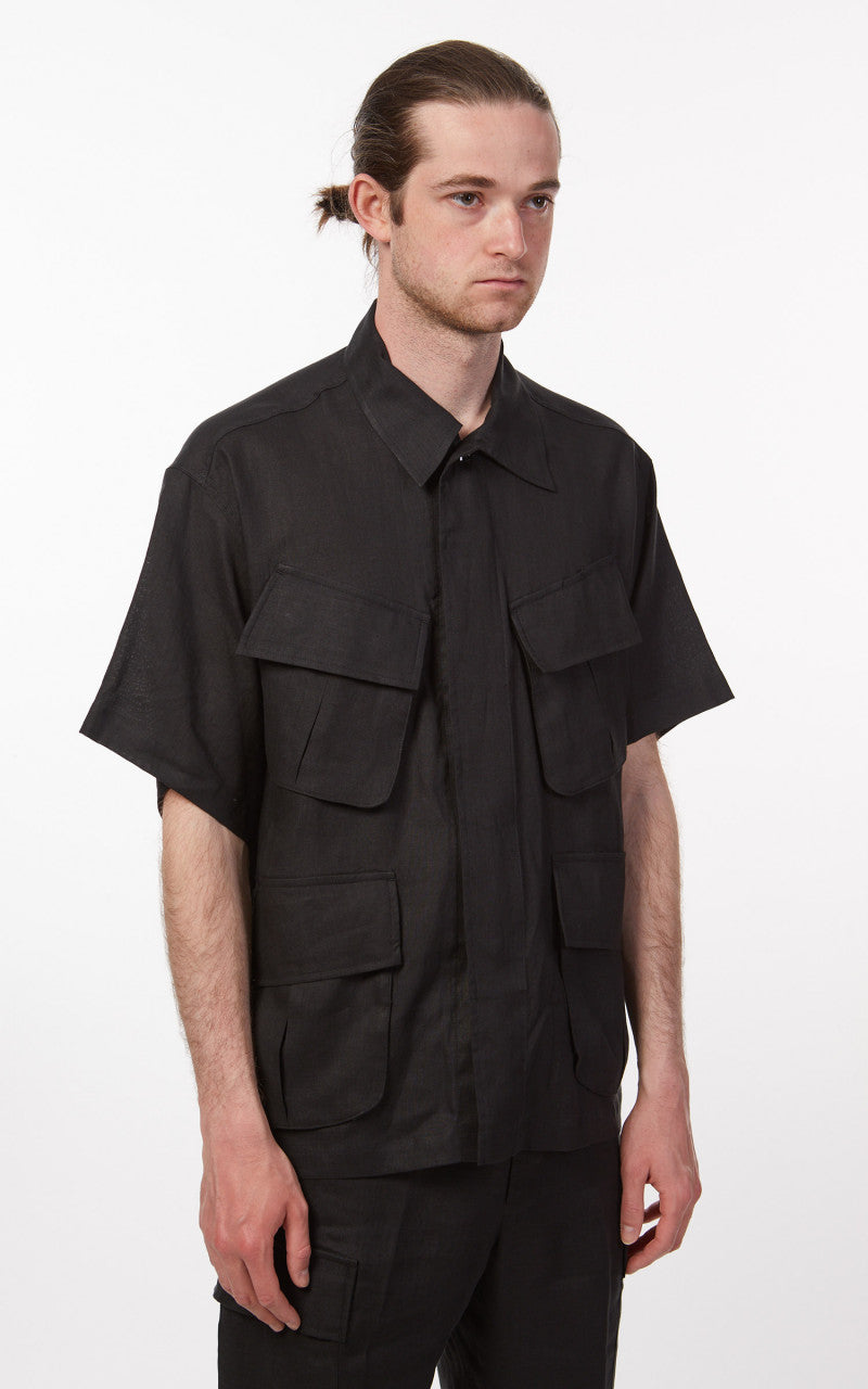 Markaware Jungle Fatigue S/S Hemp Shirt Charcoal Grey