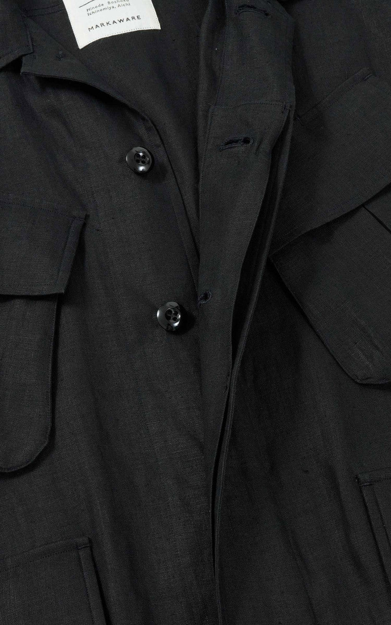 Markaware Jungle Fatigue S/S Hemp Shirt Charcoal Grey