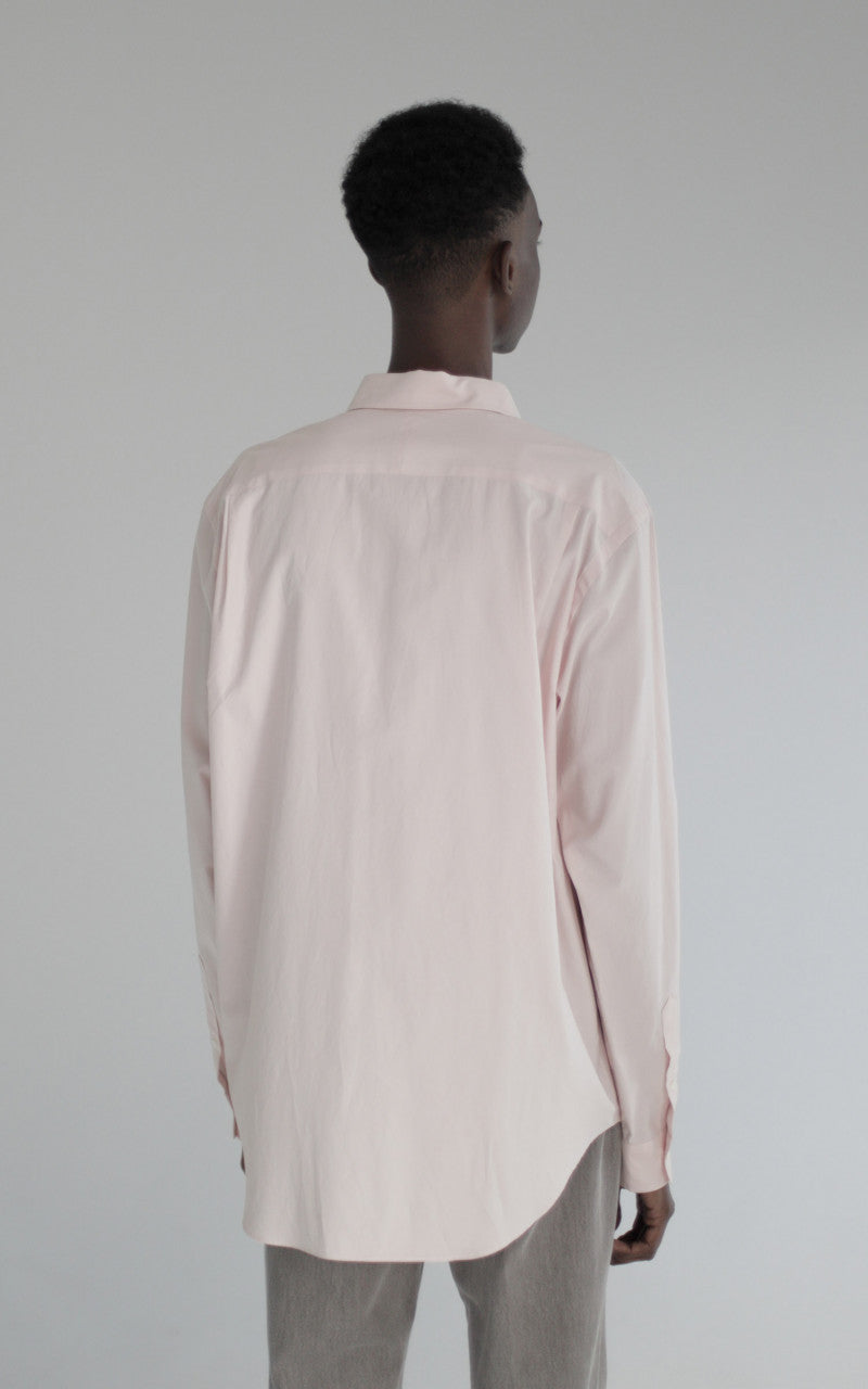 Auralee Washed Finx Twill Shirt Light Pink