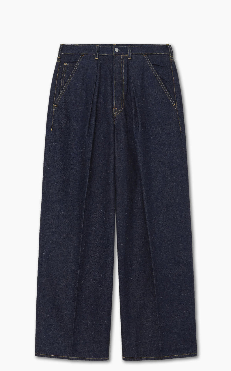 Markaware Pleated Wide Denim Indigo