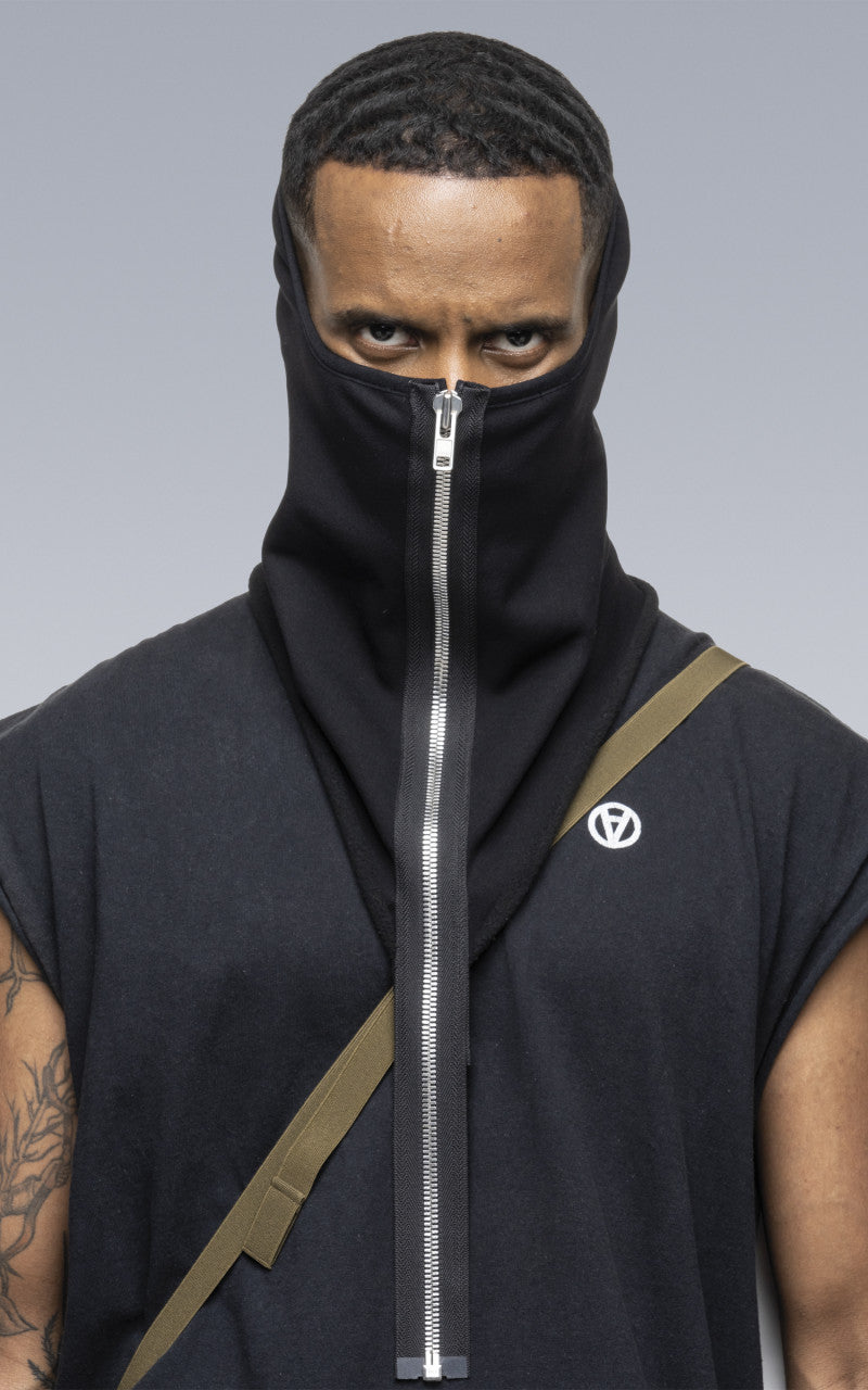 Acronym Next To Skin Modular Zippered Powerstretch Neck Gaiter Black