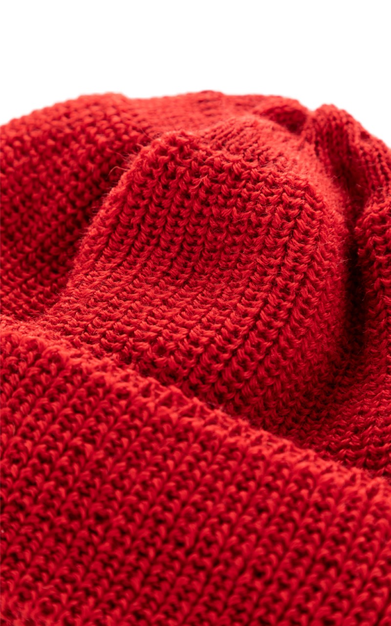 Leuchtfeuer-Strickwaren Alaska Knit Wool Beanie Red