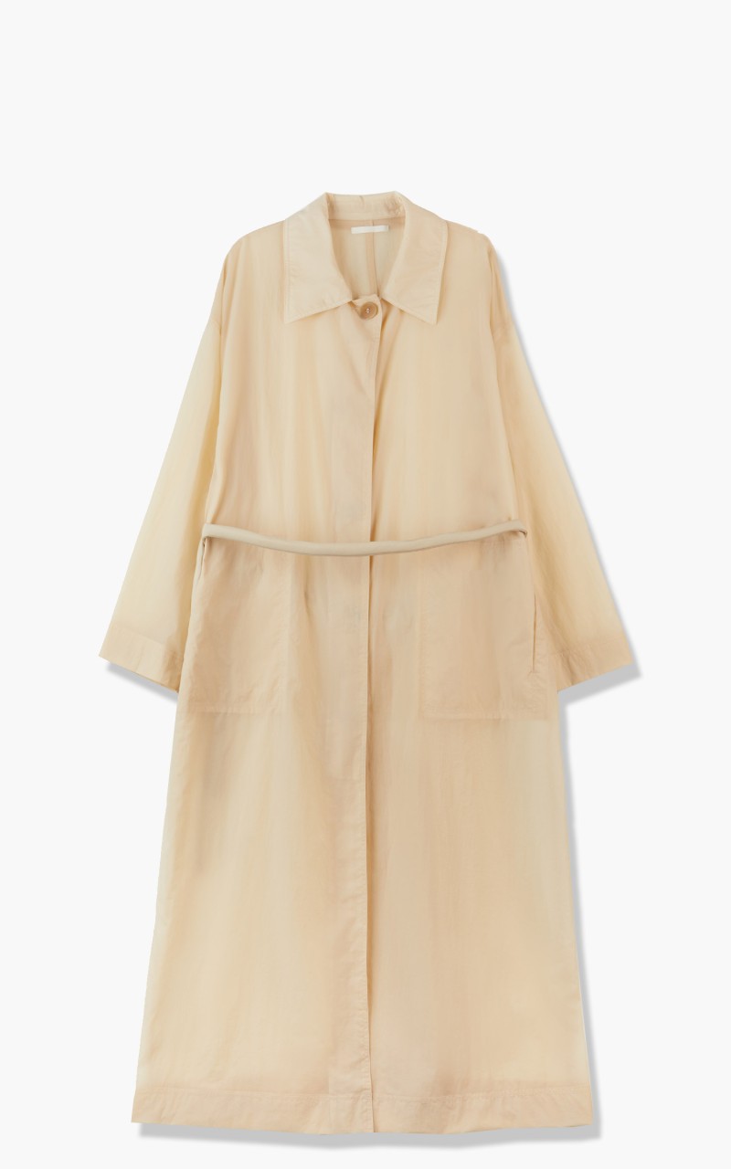 Amomento Sheer Single Trench Coat Light Beige