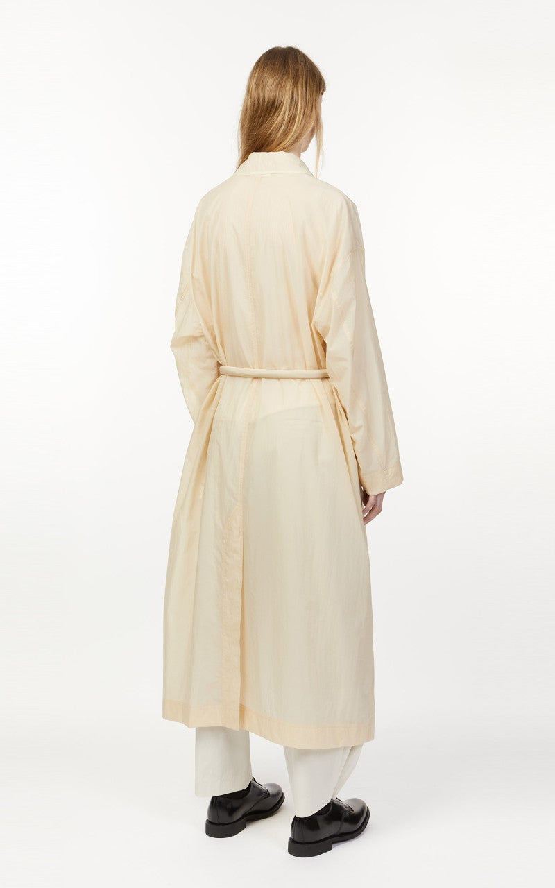Amomento Sheer Single Trench Coat Light Beige
