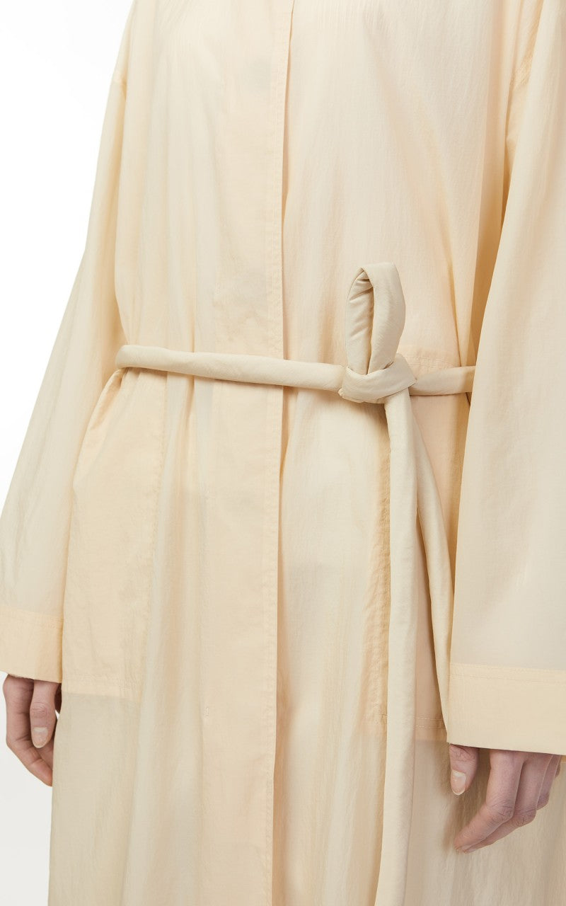 Amomento Sheer Single Trench Coat Light Beige