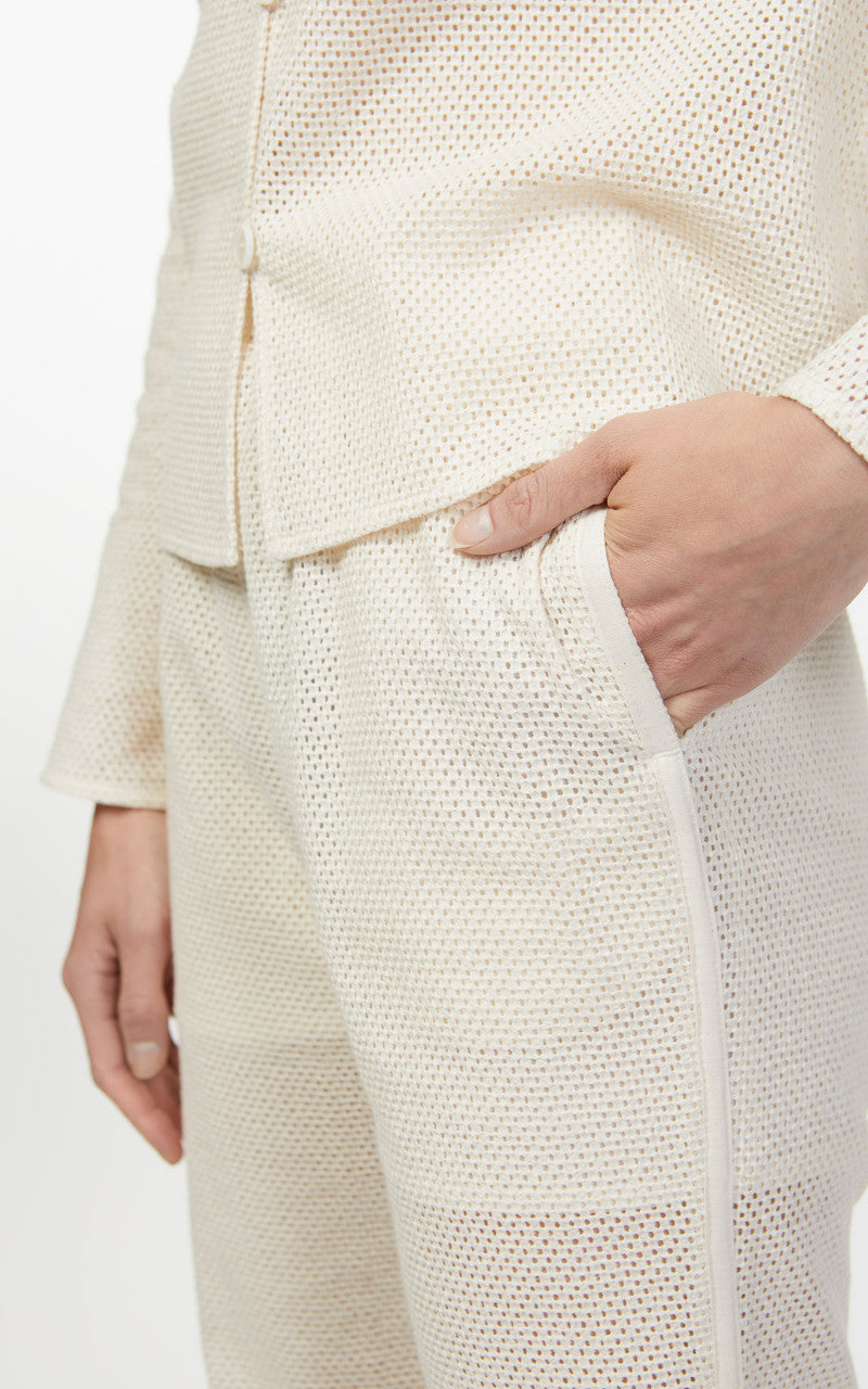 Amomento Crochet Pants Ecru