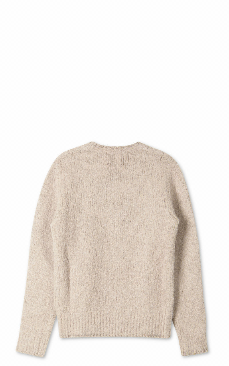 AMI Paris Brushed Crewneck Sweater Beige