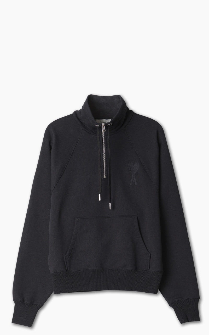 N*C様 AMI Paris AMI Paris Tonal Big Ami De Coeur Zip Sweat Black