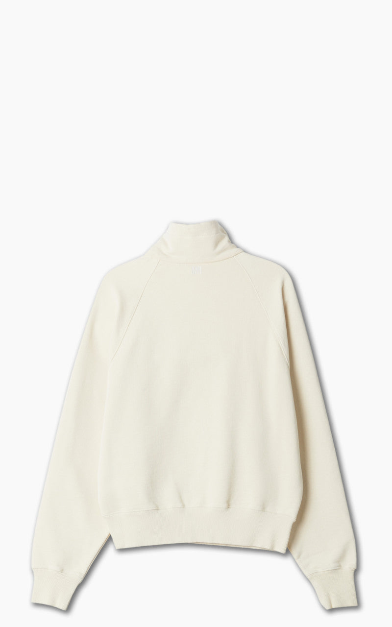 AMI Paris Tonal Big Ami De Coeur Zip Sweat Off-White