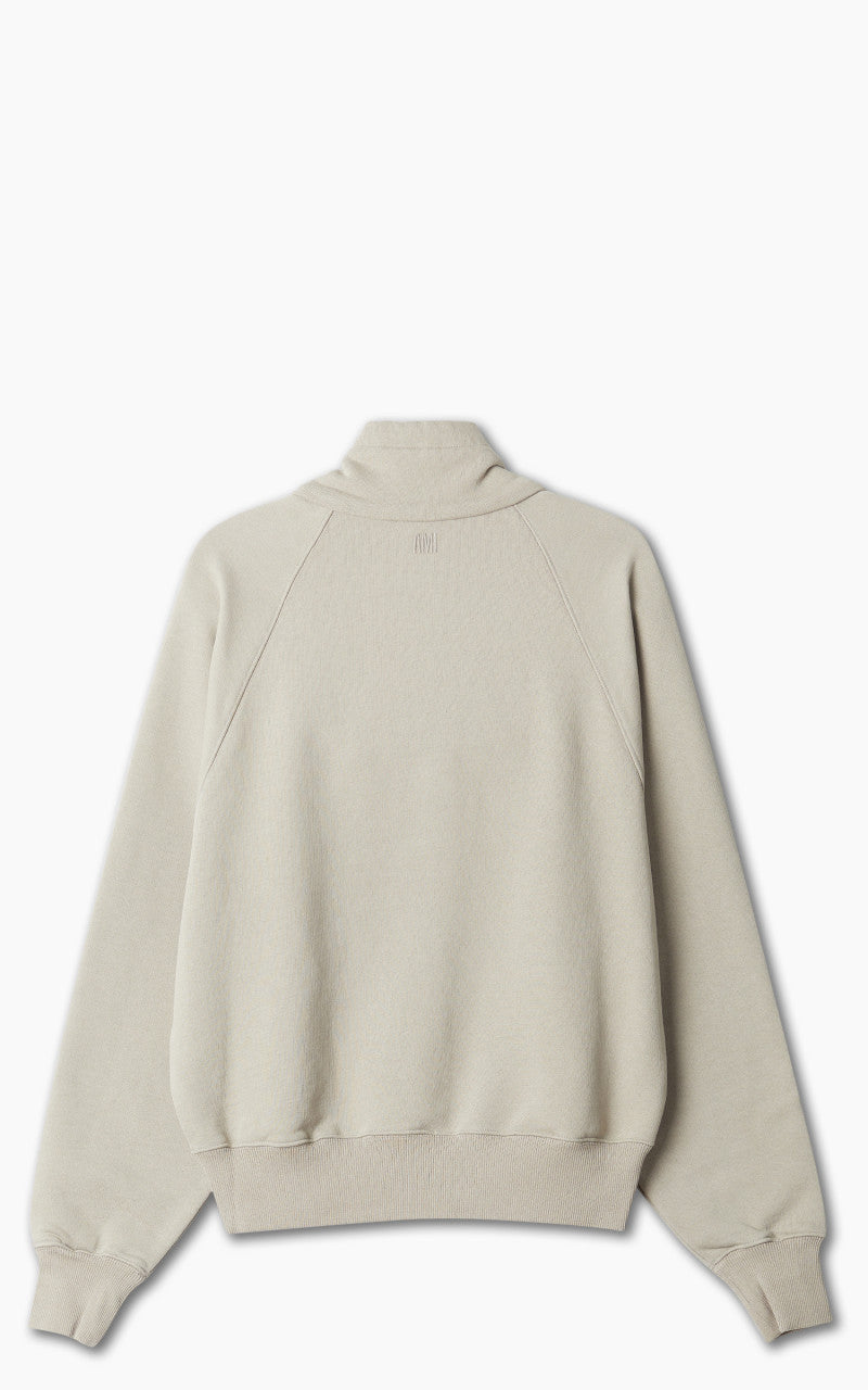 AMI Paris Tonal Big Ami De Coeur Zip Sweat Dark Beige