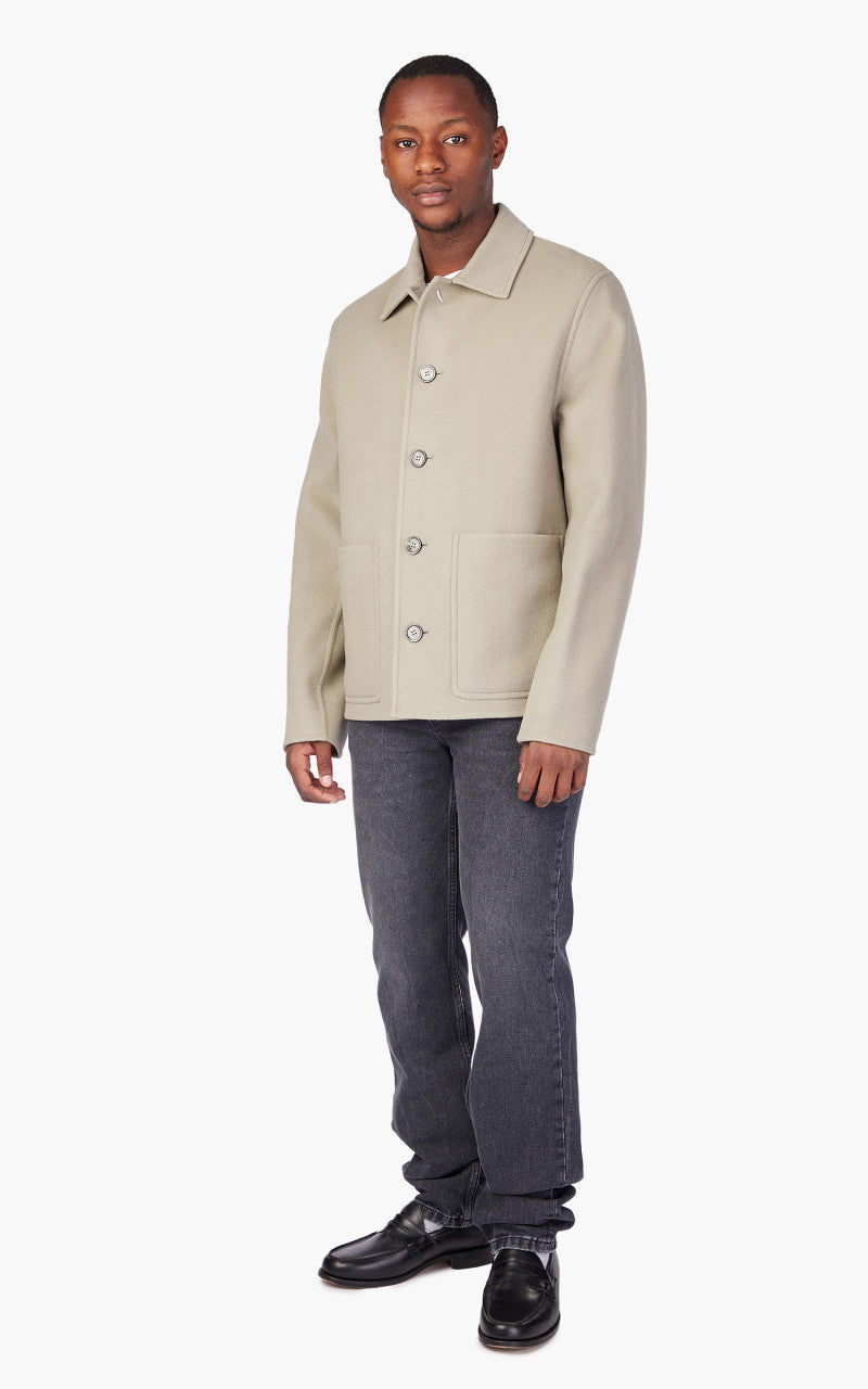 AMI Paris Double Face Short Coat Clay