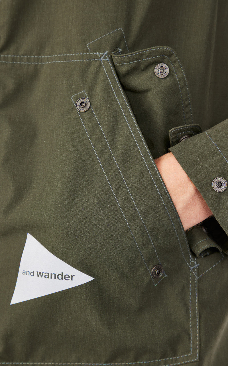 and wander Kevlar Hoodie Jacket Green