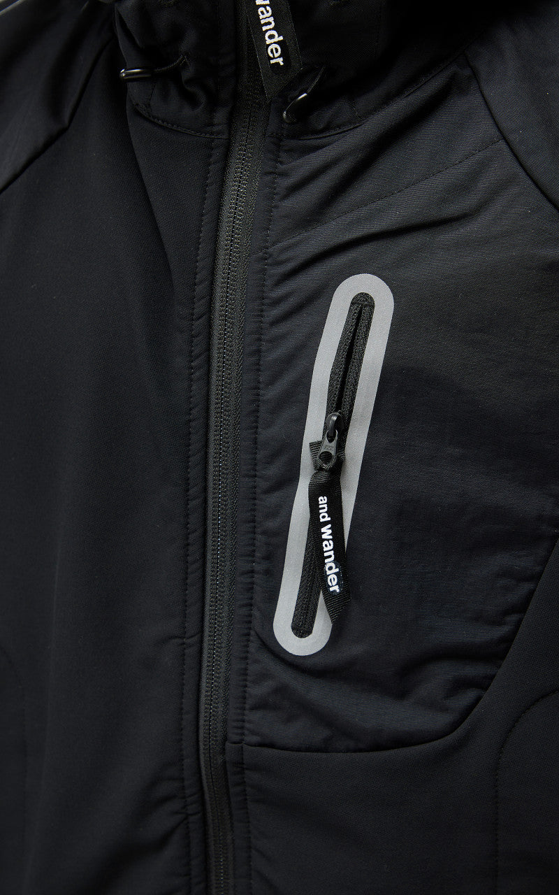 and wander Stretch Shell Jacket Black