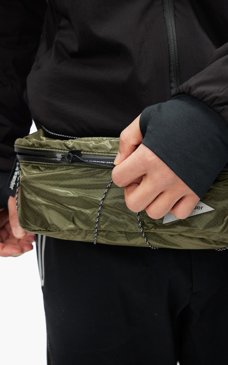 and wander Sil Waist Bag Khaki