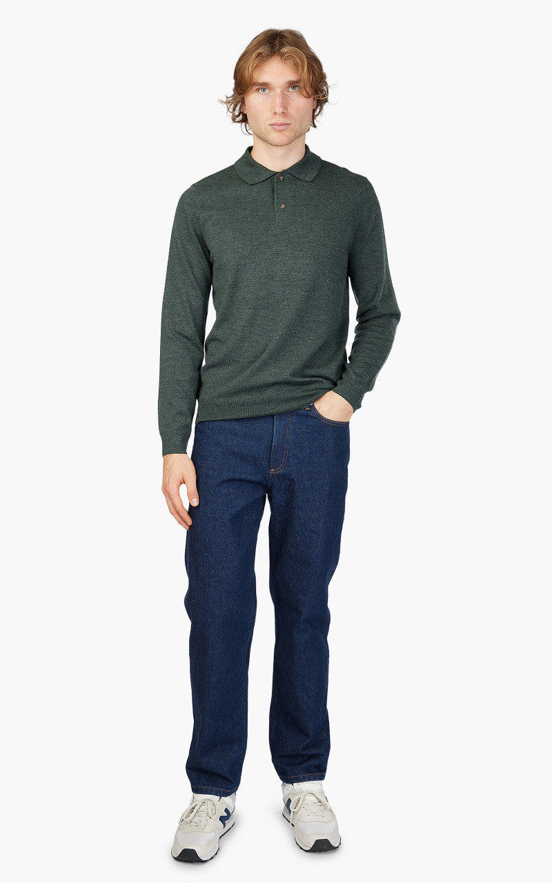 A.P.C. Jerry Polo Shirt Heather Green