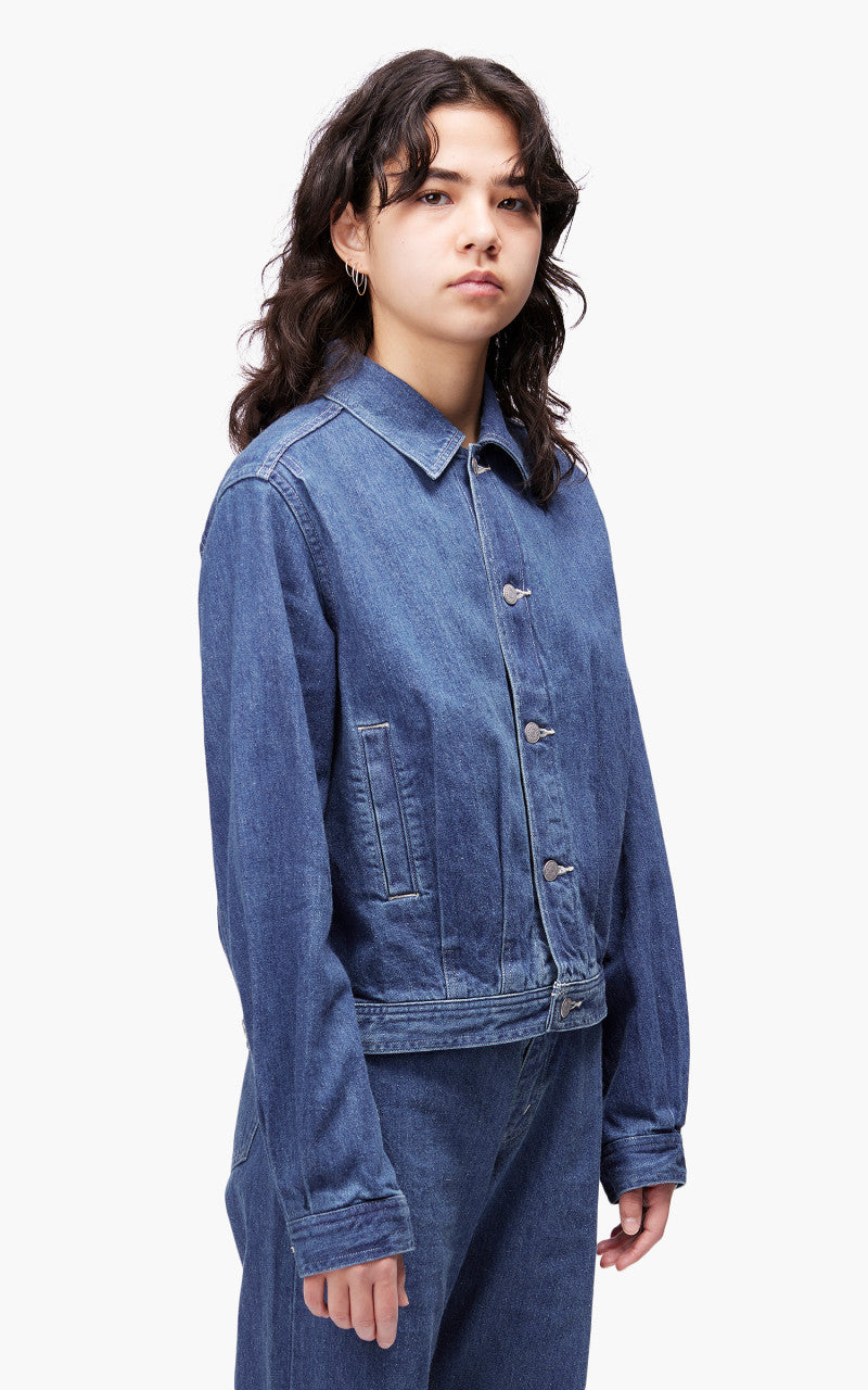 Auralee W Selvedge Light Denim Blouson Light Indigo