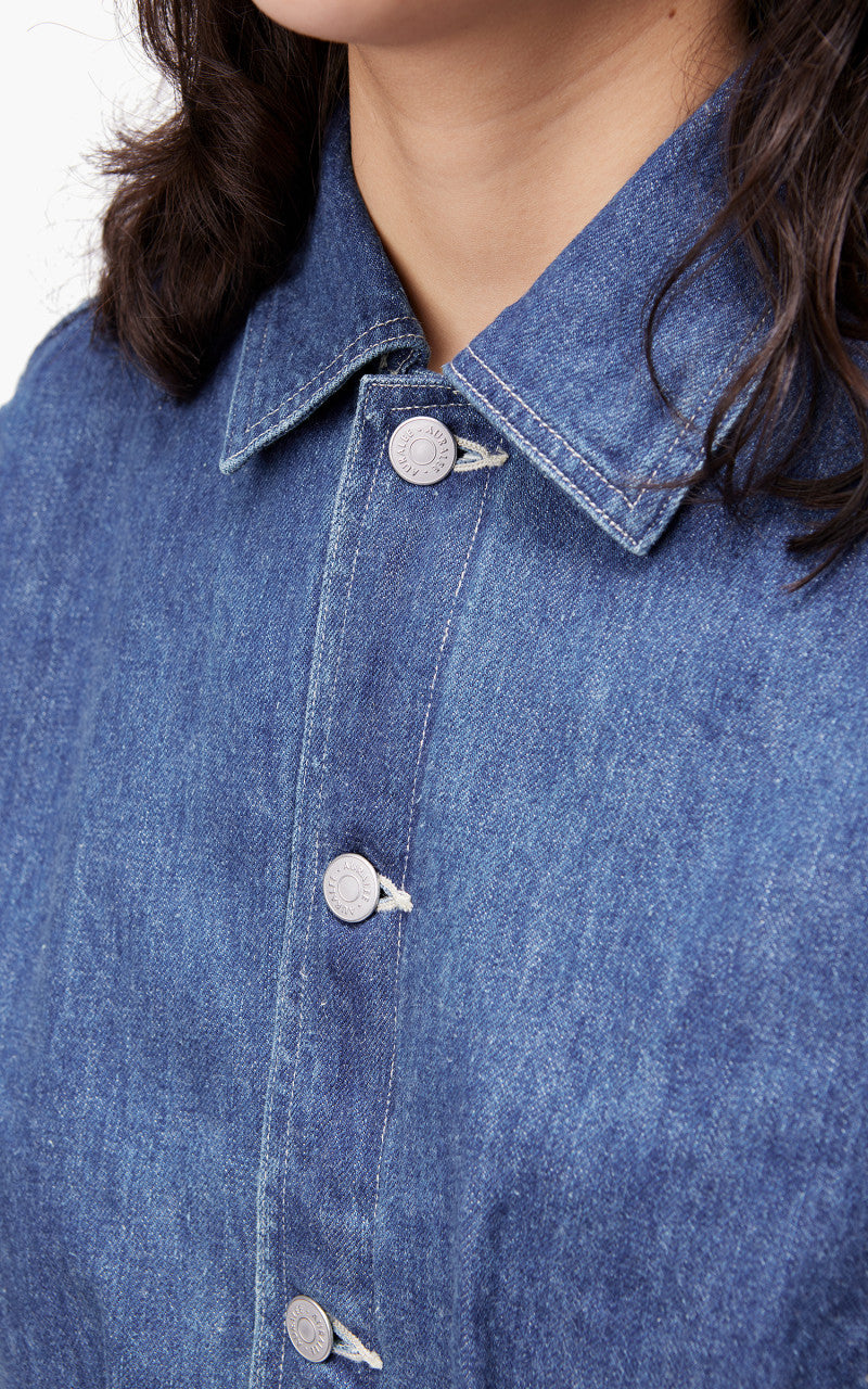 Auralee W Selvedge Light Denim Blouson Light Indigo