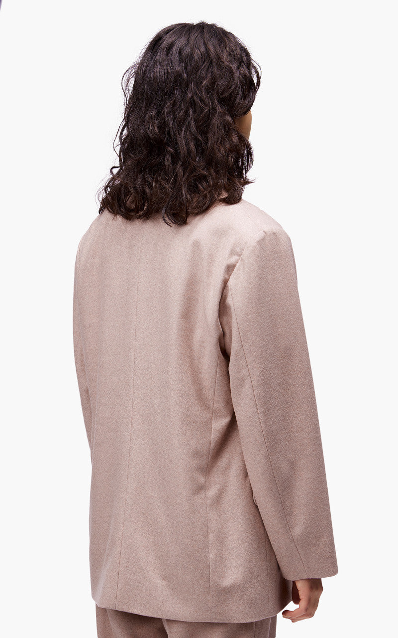 Auralee W Wool Fulling Flannel Jacket Top Light Pink