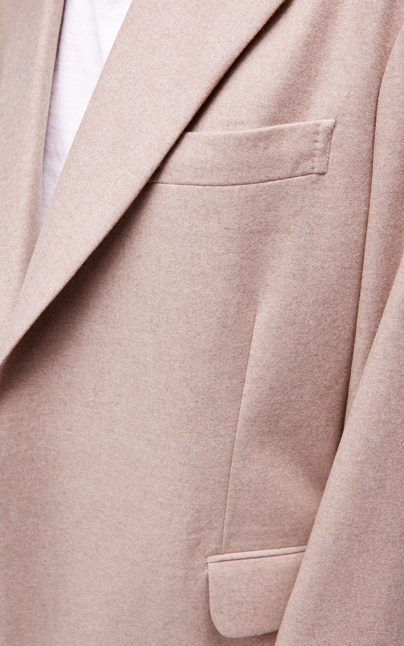 Auralee W Wool Fulling Flannel Jacket Top Light Pink