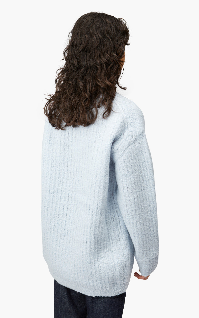 Auralee W Milled Wool Moal Knit Big P/O Light Blue