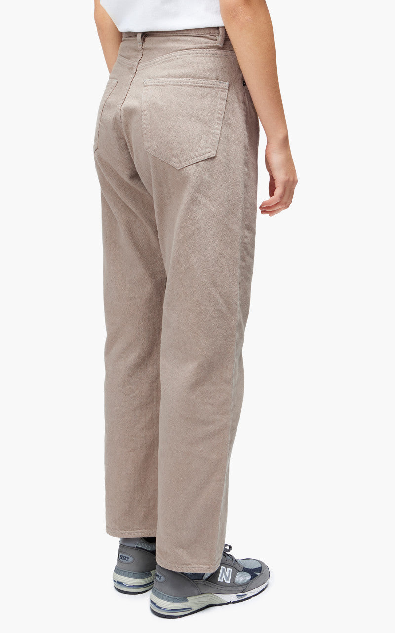 Auralee W Botanical Dyed Selvedge Denim Pants Natural Brown