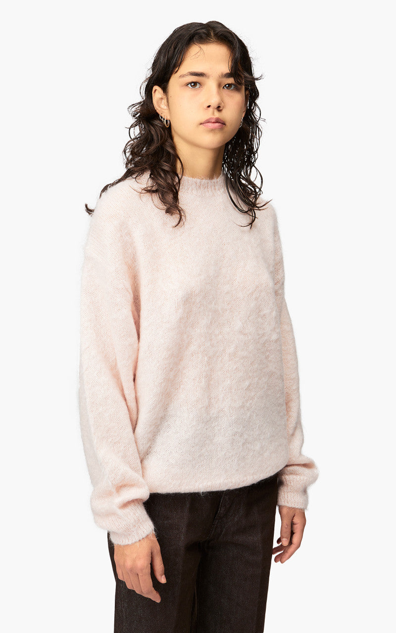 Auralee W Brushed Super Kid Mohair Knit P/O Light Pink
