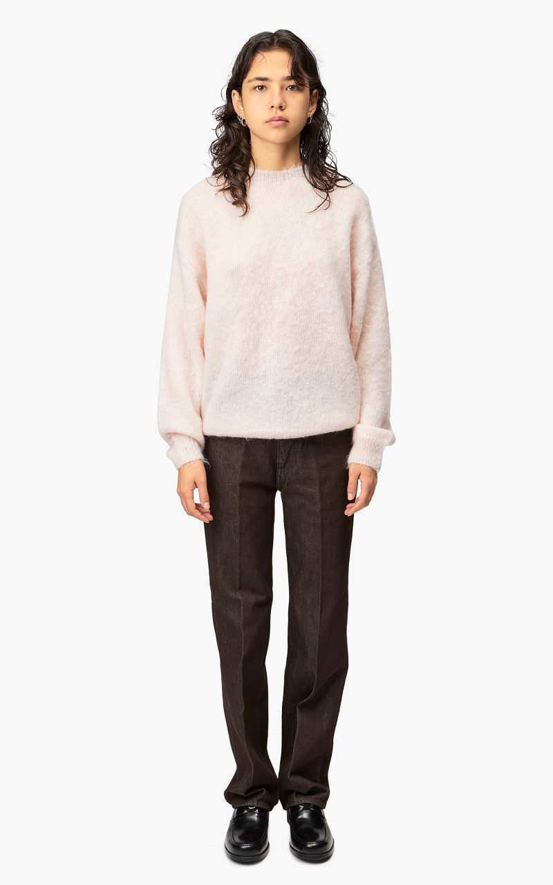 Auralee W Hard Twist Denim 5P Pants Brown