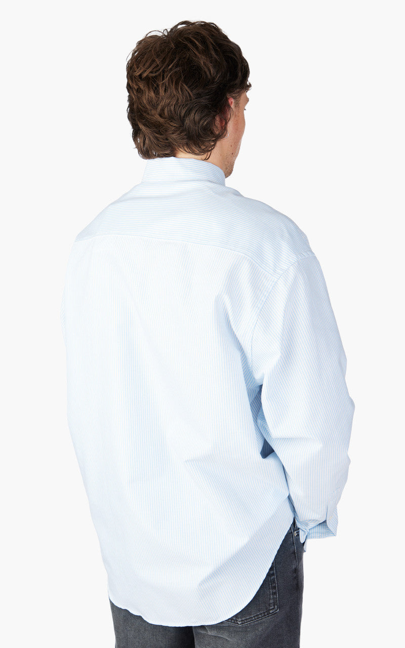 AMI Paris Ami De Coeur Boxy Fit Shirt Sky Blue/Natural White