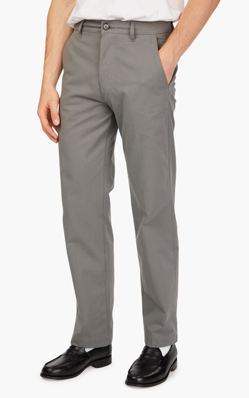 AMI Paris Straight Fit Chino Trouser Mineral Grey