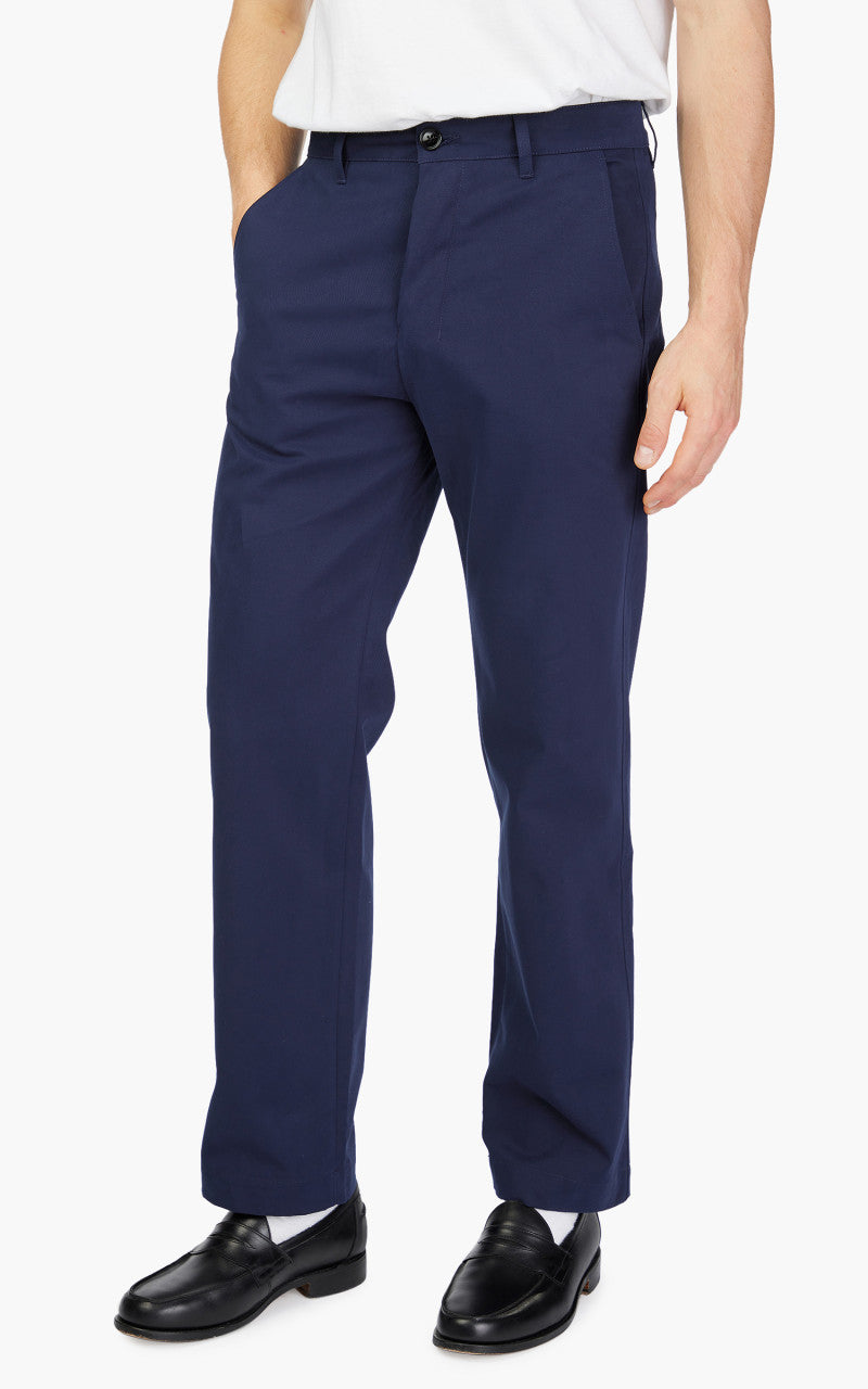 AMI Paris Straight Fit Chino Trouser Night Blue