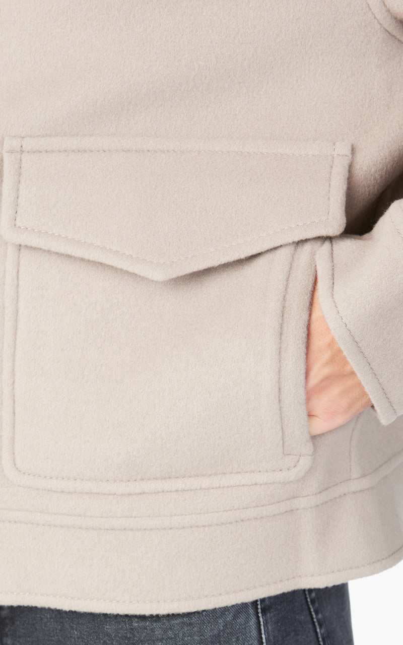 AMI Paris Boxy Fit Double Face Coat Clay