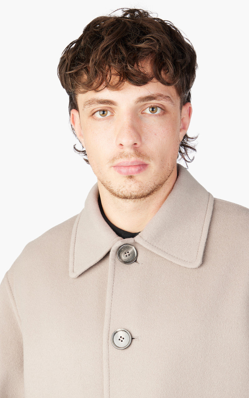 AMI Paris Boxy Fit Double Face Coat Clay