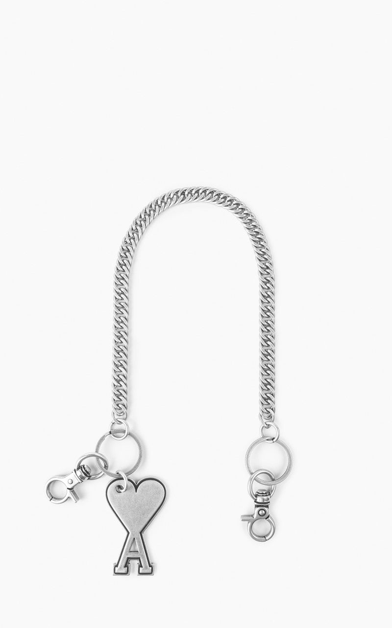 AMI Paris ADC Chain Keyring Silver