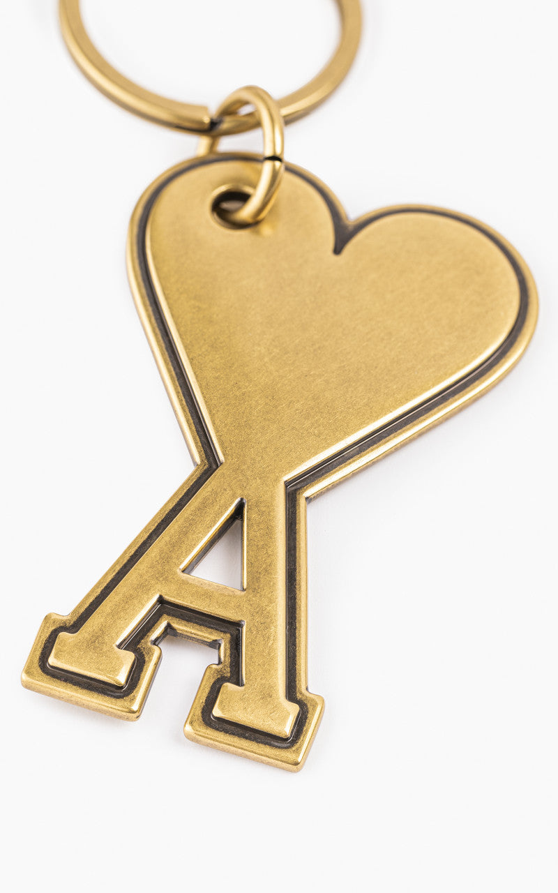 AMI Paris ADC Chain Keyring Brass