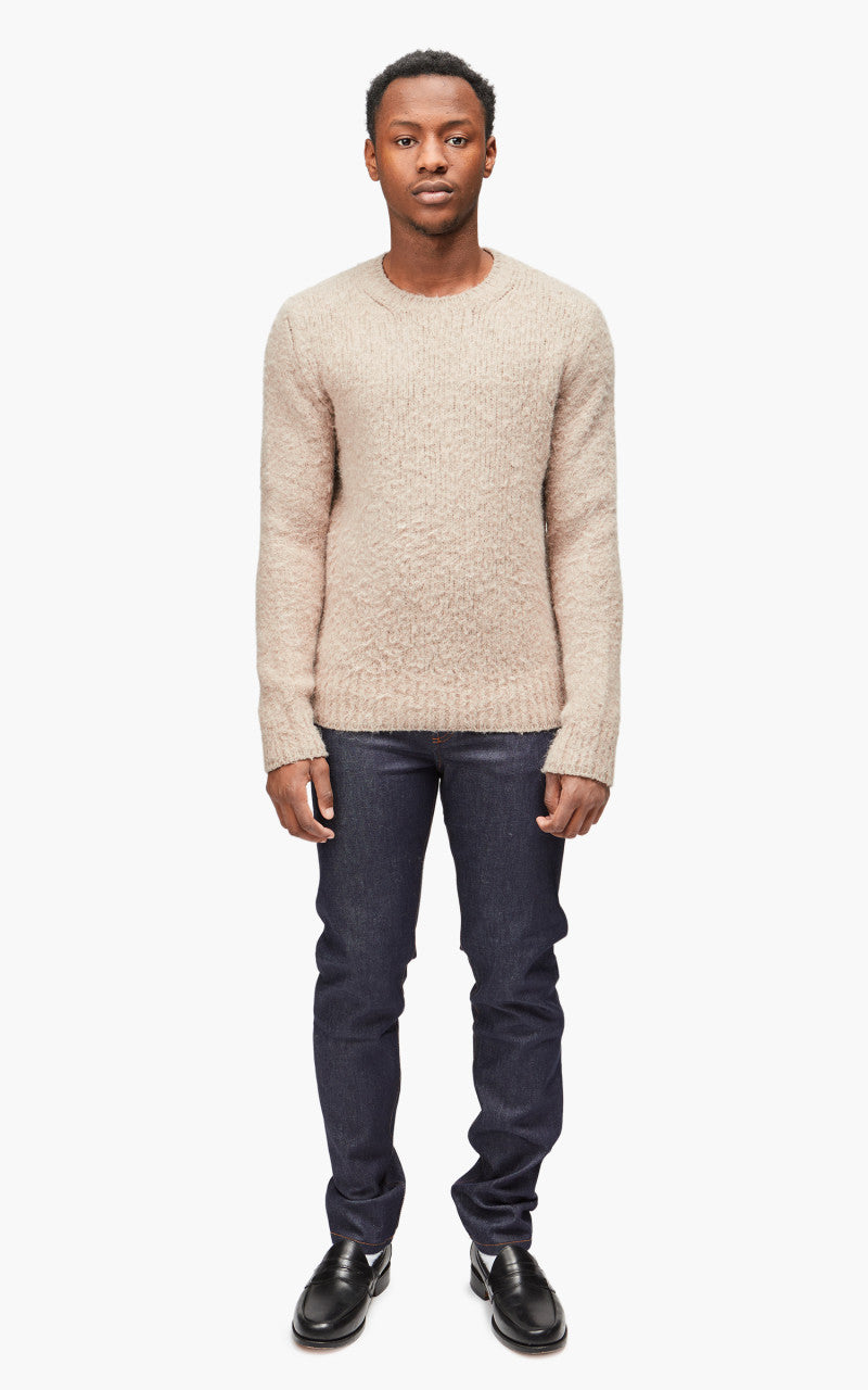 AMI Paris Brushed Crewneck Sweater Beige