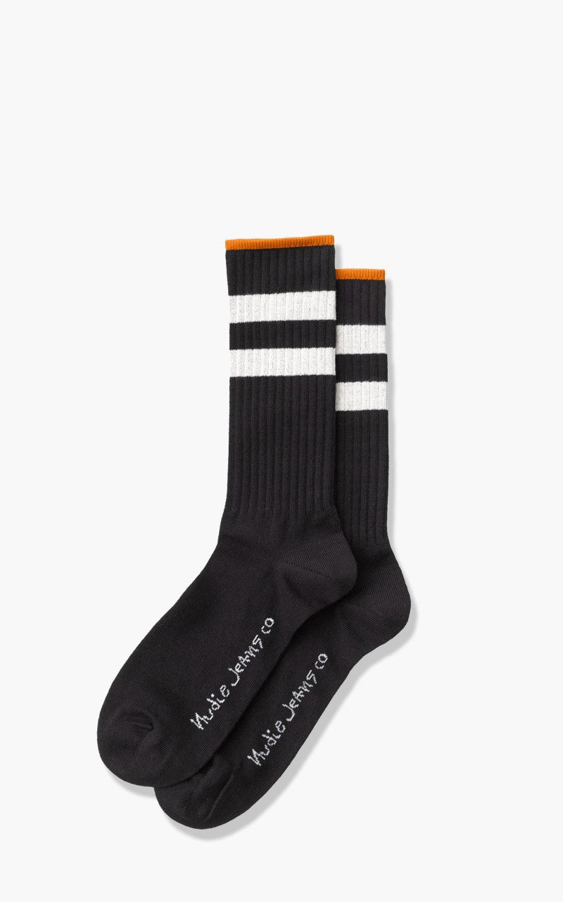 Nudie Jeans Amundsson Sport Socks Black/White