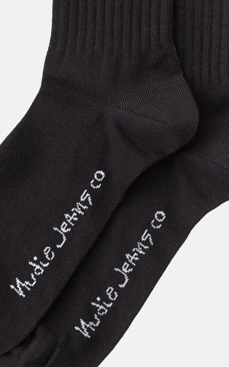 Nudie Jeans Amundsson Sport Socks Black/White