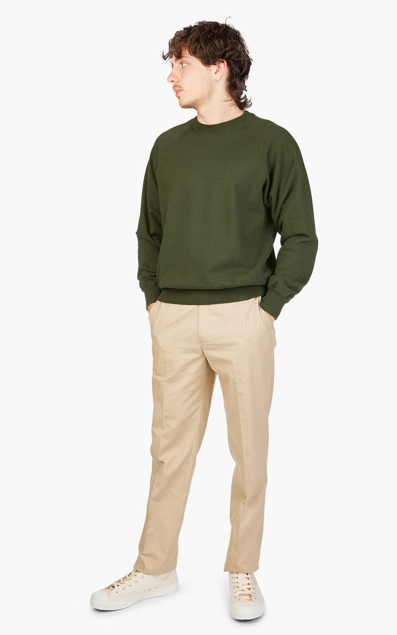 Anatomica Sweat Raglan Crew Neck Pine Green