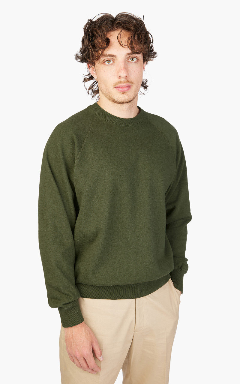 Anatomica Sweat Raglan Crew Neck Pine Green