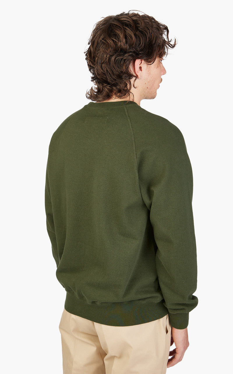Anatomica Sweat Raglan Crew Neck Pine Green